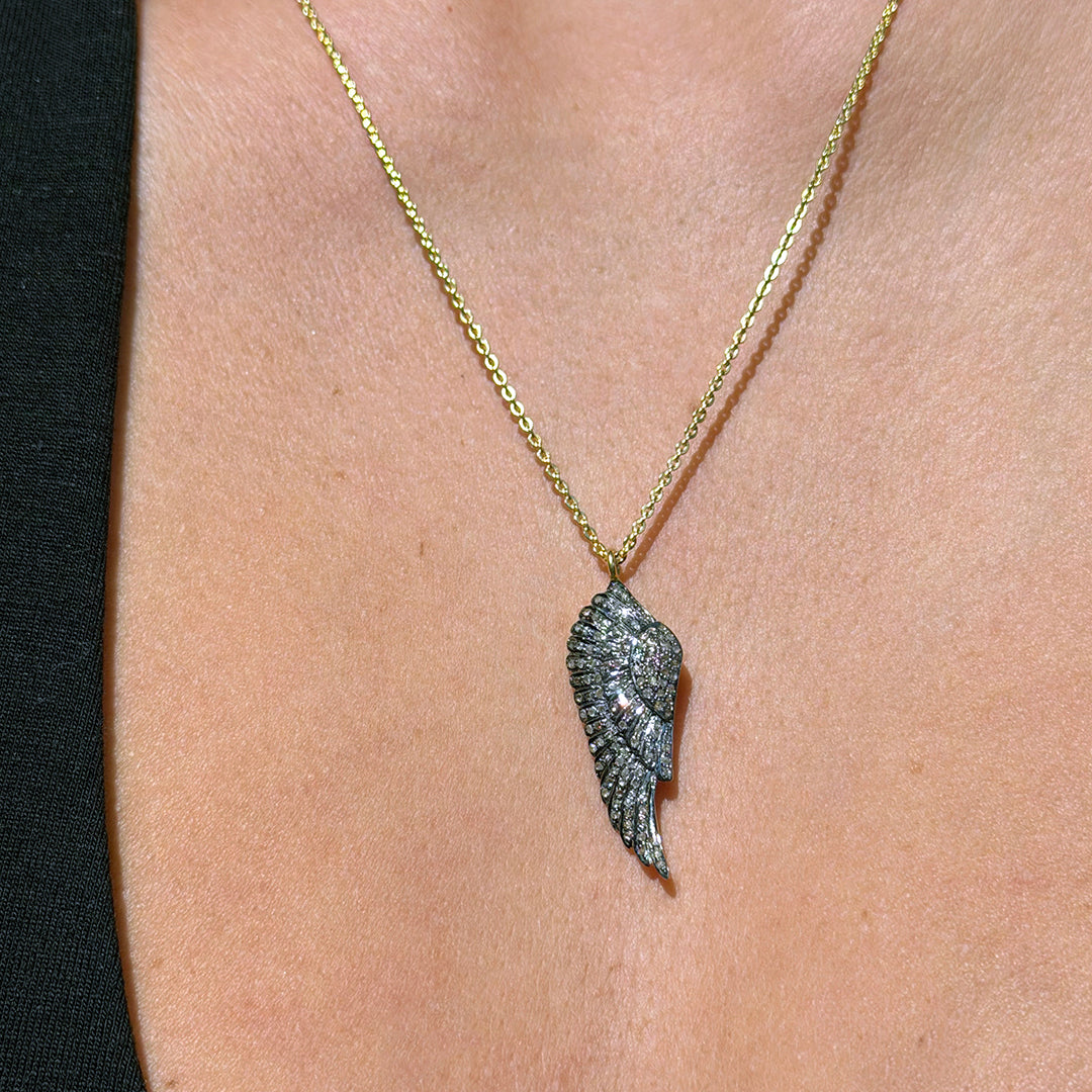 Diamond Small Angel Wing Necklace