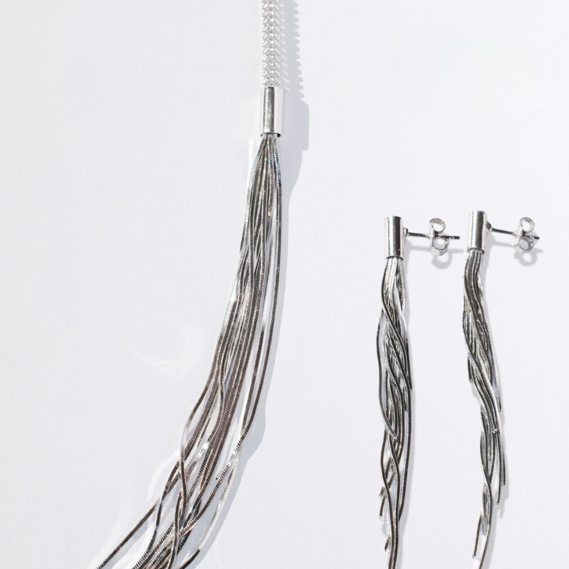 Silver Waterfall Earrings
