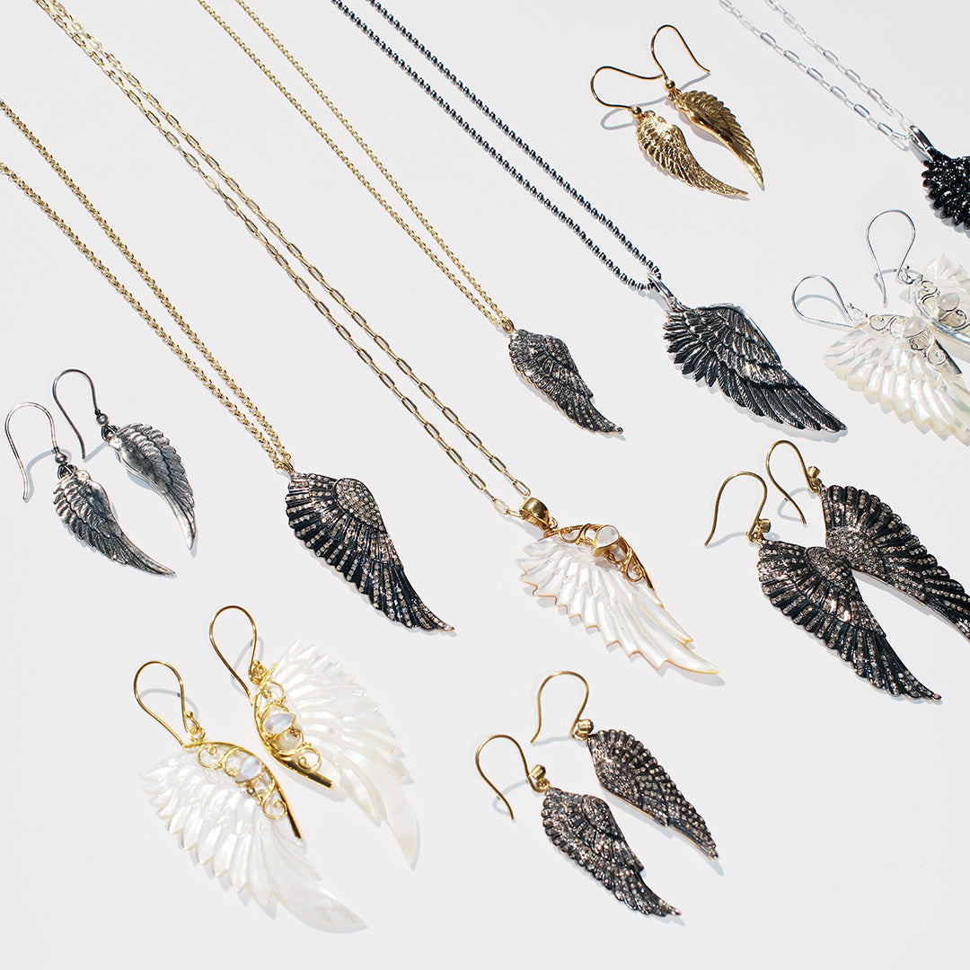 Diamond Large Angel Wing Necklace