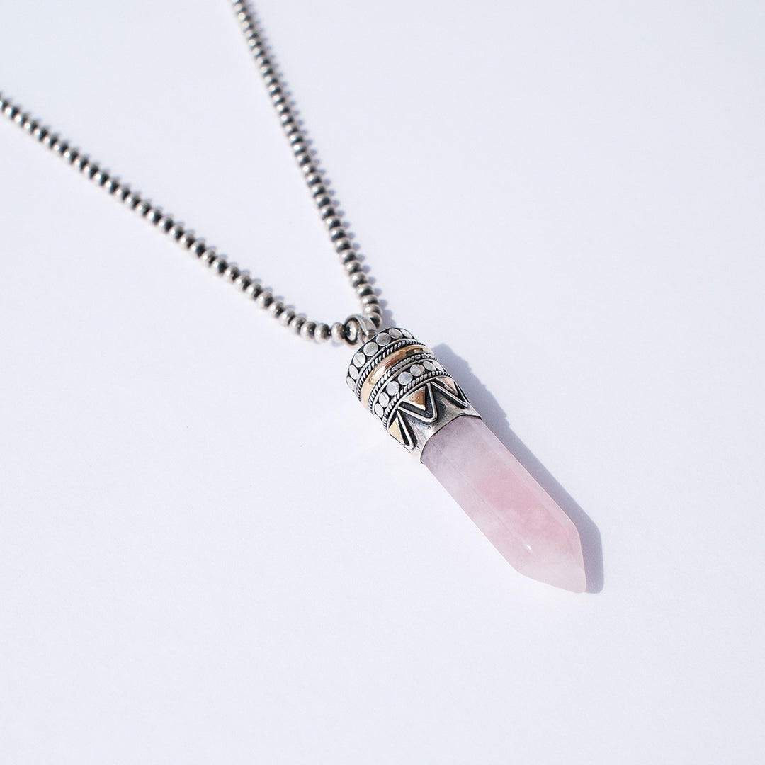Goddess Necklace - Rose Quartz