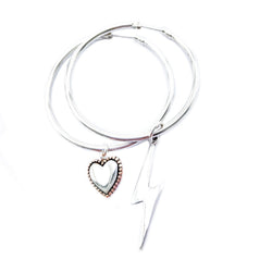 Bowie Hoops Silver - ‘Love Struck’