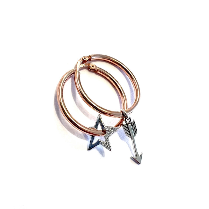 Small Hoops Rose Gold - ‘Star Struck’