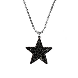 Shine Bright Rock Star Necklace Black