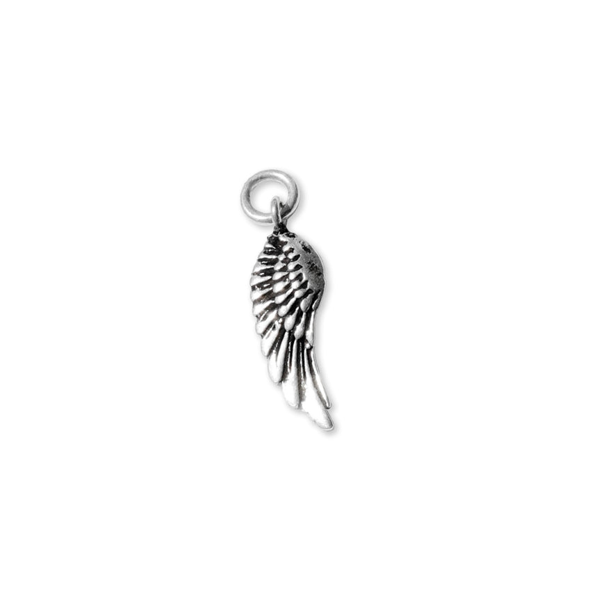Small Hoop Charm - Angel Wing