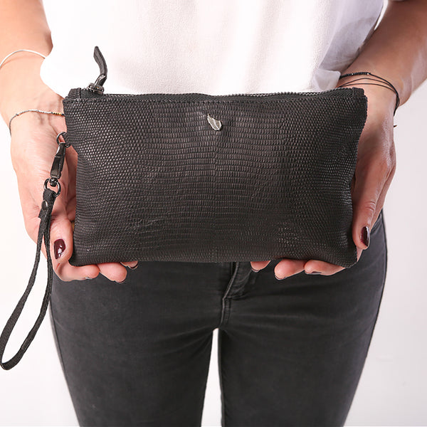 Cobain Handheld Wrist Strap Pouch Black