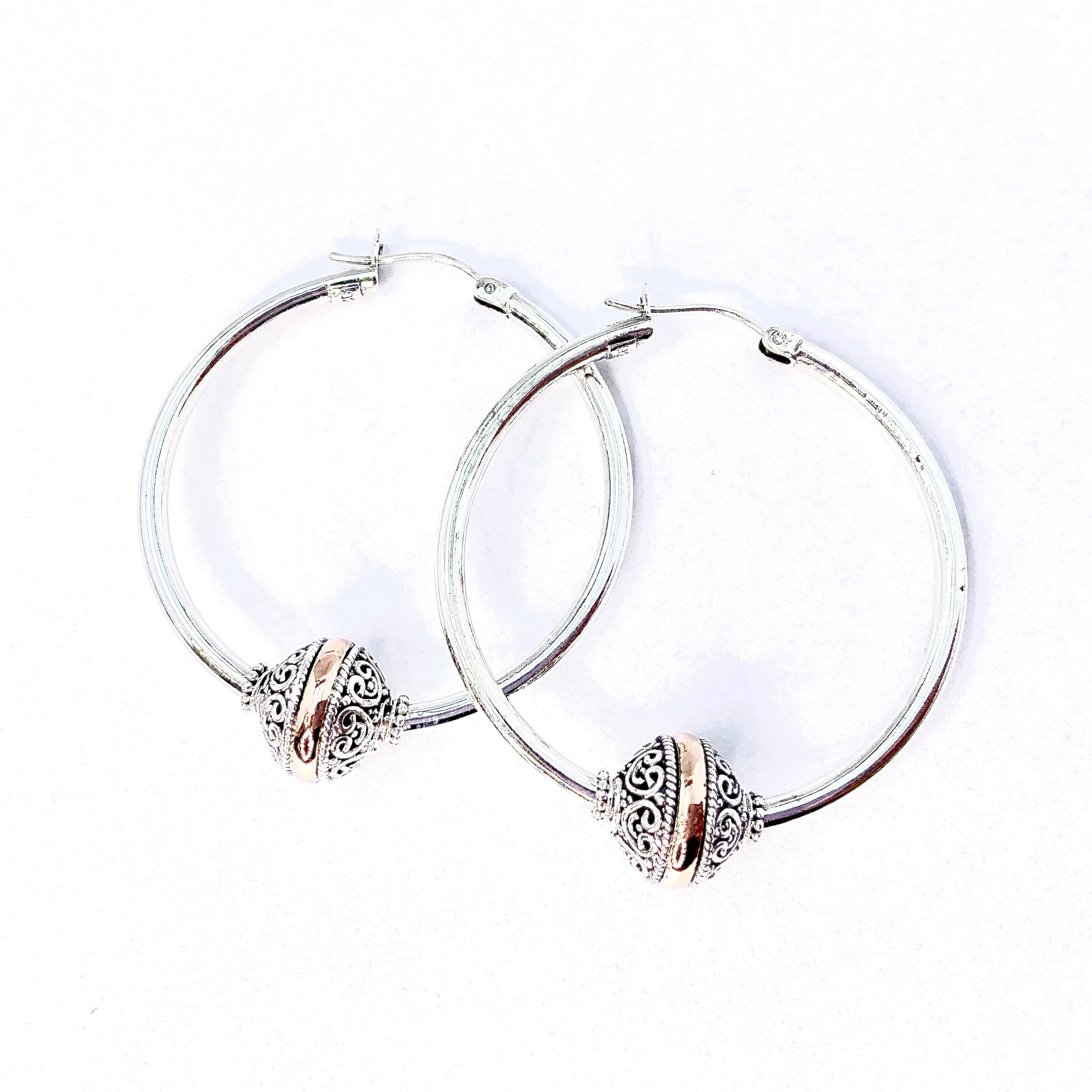 Small Ethnic Vintage Silver Leopard Ball Hoop Earrings – Neshe Fashion  Jewelry
