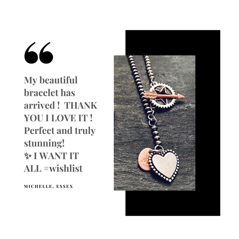 Rock Star Rose Gold and Silver Bracelet Angel Rocks Ltd