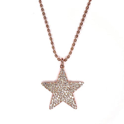 Shine Bright Rock Star Necklace Rose Gold