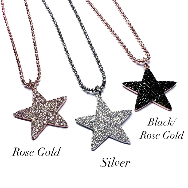 Shine Bright Rock Star Necklace Rose Gold